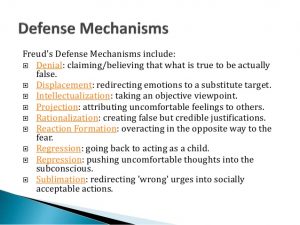 Psychology- Defense Mechanisms - For W.B.C.S. Exam.